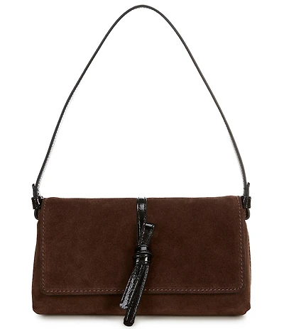 kate spade new york Loop Suede Crinkle Patent Small Flap Shoulder Bag