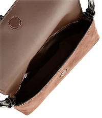 kate spade new york Loop Suede Crinkle Patent Small Flap Shoulder Bag