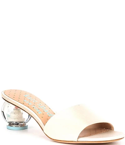 kate spade new york Love Satin Wedding Cake Novelty Heel Dress Slide Sandals
