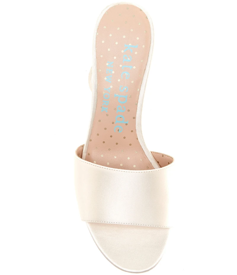 kate spade new york Love Satin Wedding Cake Novelty Heel Dress Slide Sandals