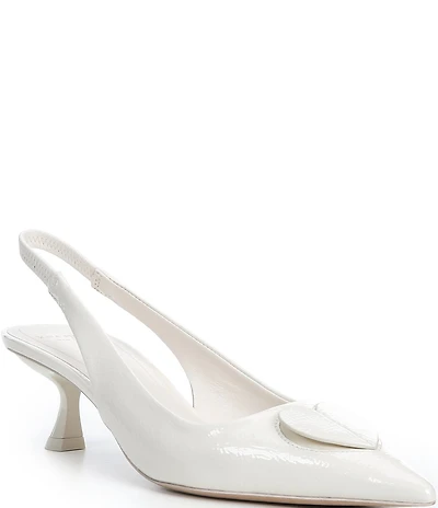 kate spade new york Lover Patent Leather Slingback Kitten Heel Dress Pumps