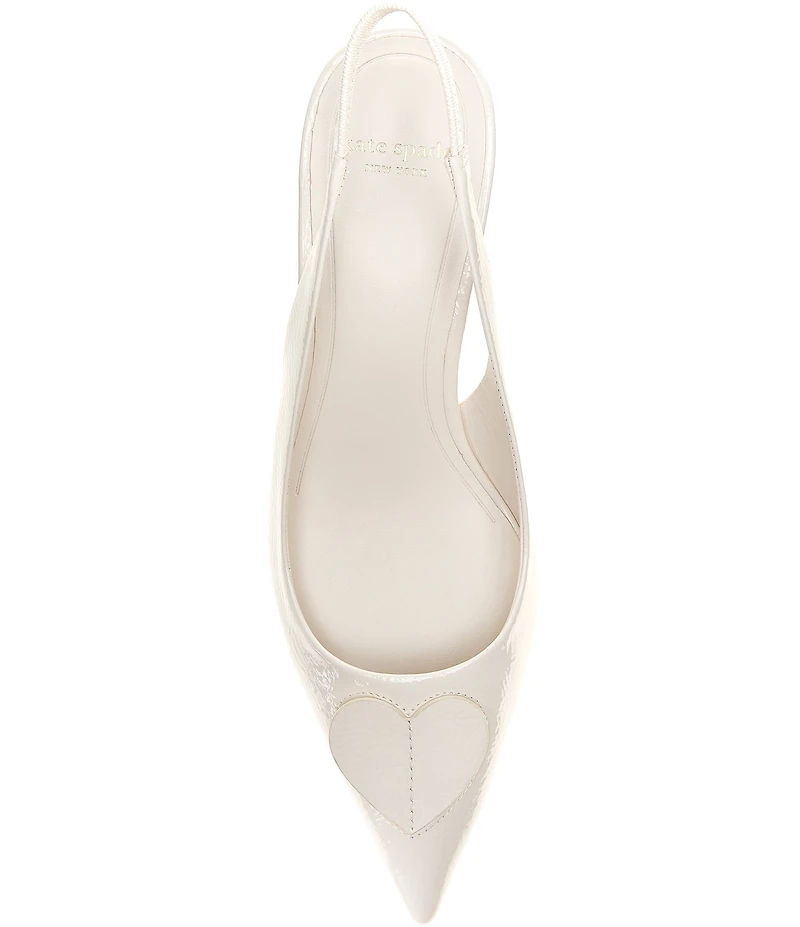 kate spade new york Lover Patent Leather Slingback Kitten Heel Dress Pumps