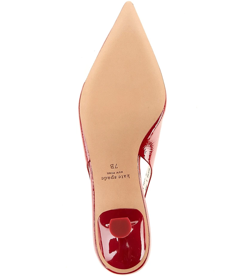 kate spade new york Lover Patent Leather Slingback Kitten Heel Dress Pumps