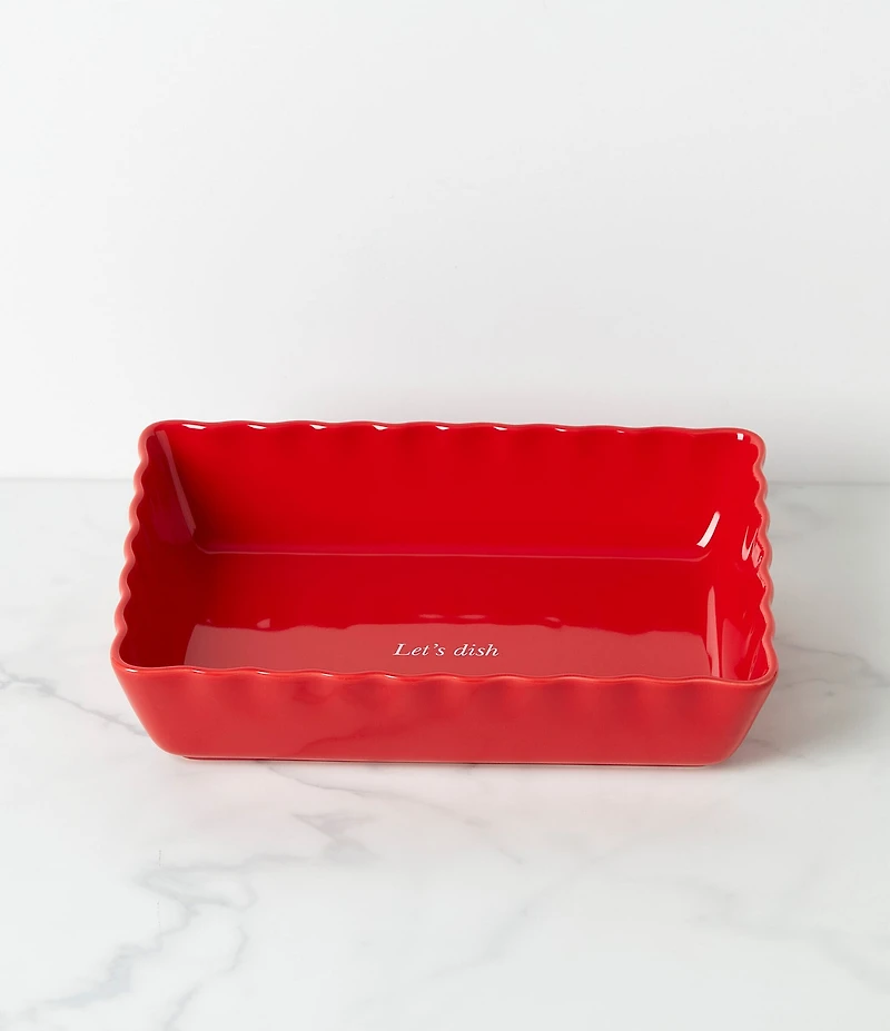 kate spade new york Make It Pop Rectangular Red Baking Dish