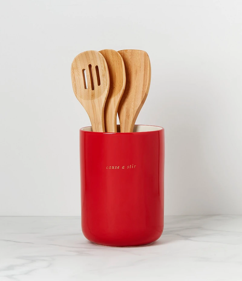 kate spade new york Make It Pop Utensil Crock with Servers