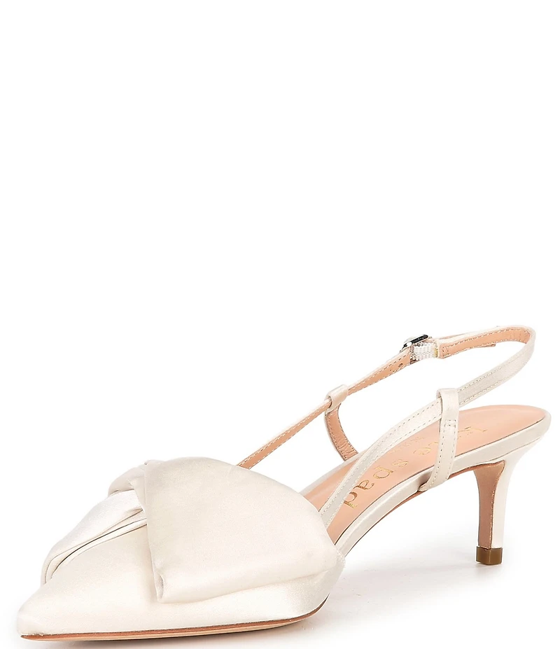 kate spade new york Marseille Satin Bow Slingback Dress Pumps
