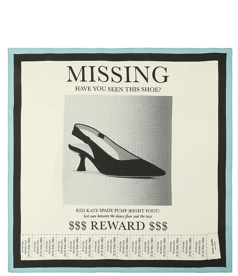 kate spade new york Missing Shoe Silk Bandana Scarf