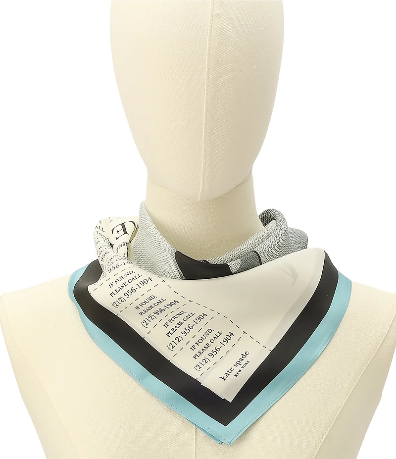 kate spade new york Missing Shoe Silk Bandana Scarf