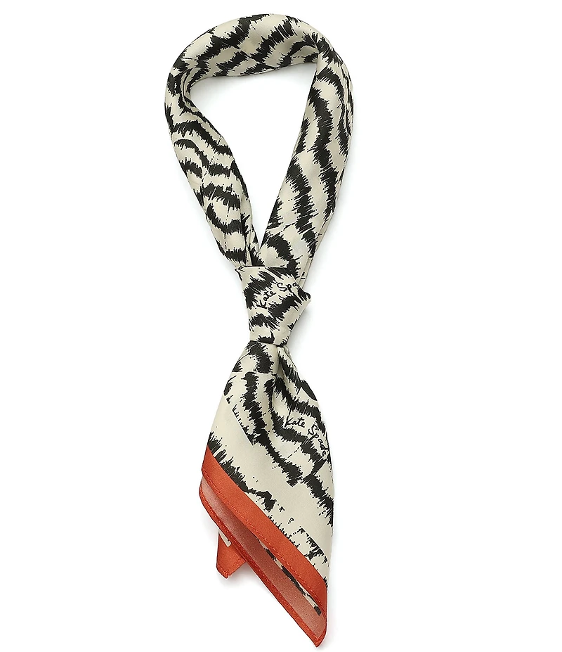 kate spade new york Modern Feathers Silk Bandana Scarf