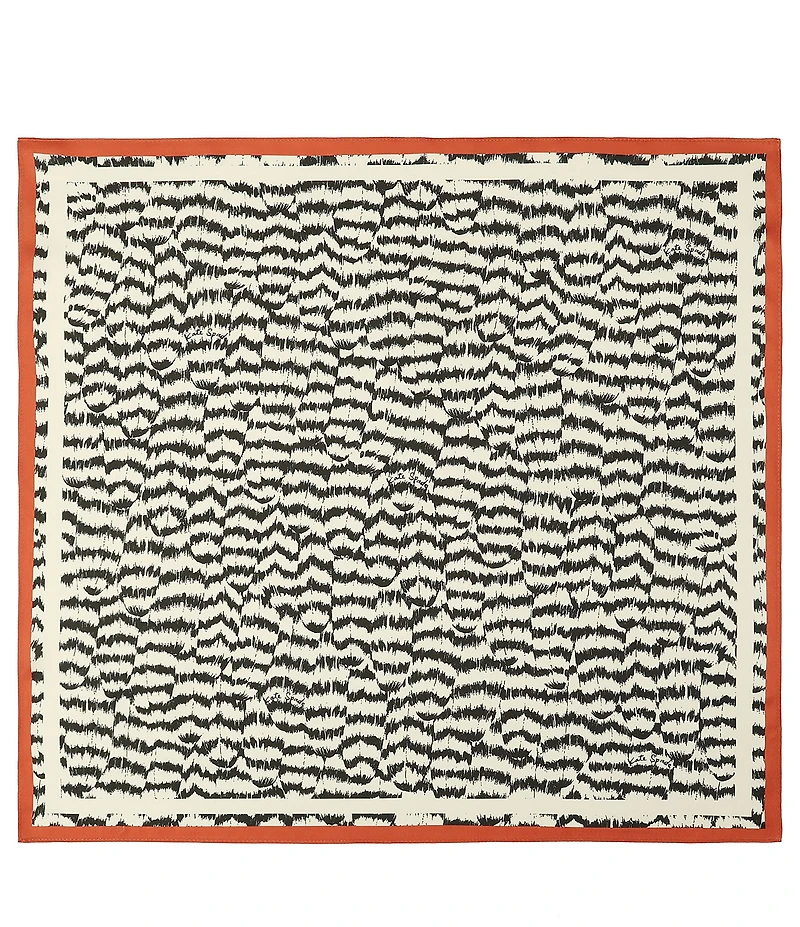 kate spade new york Modern Feathers Silk Bandana Scarf