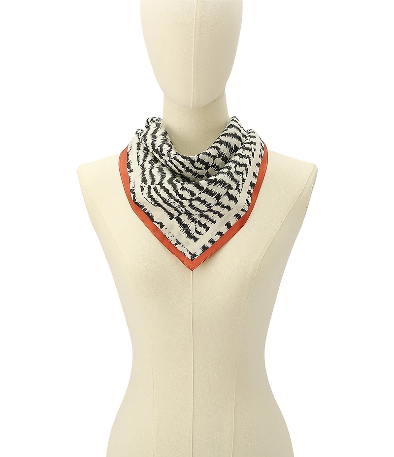 kate spade new york Modern Feathers Silk Bandana Scarf