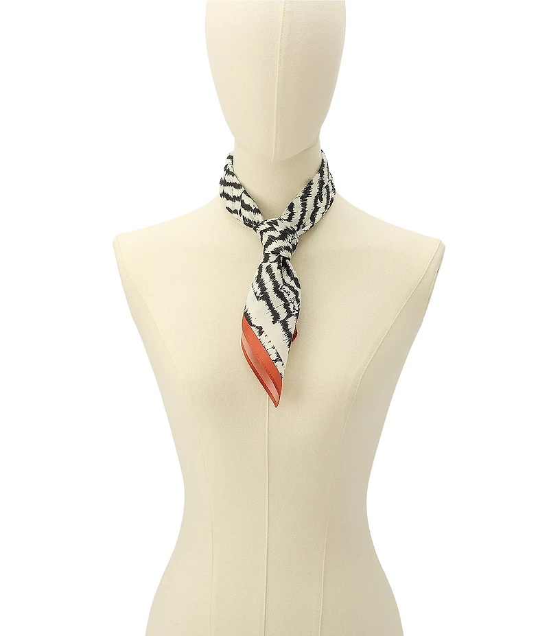 kate spade new york Modern Feathers Silk Bandana Scarf