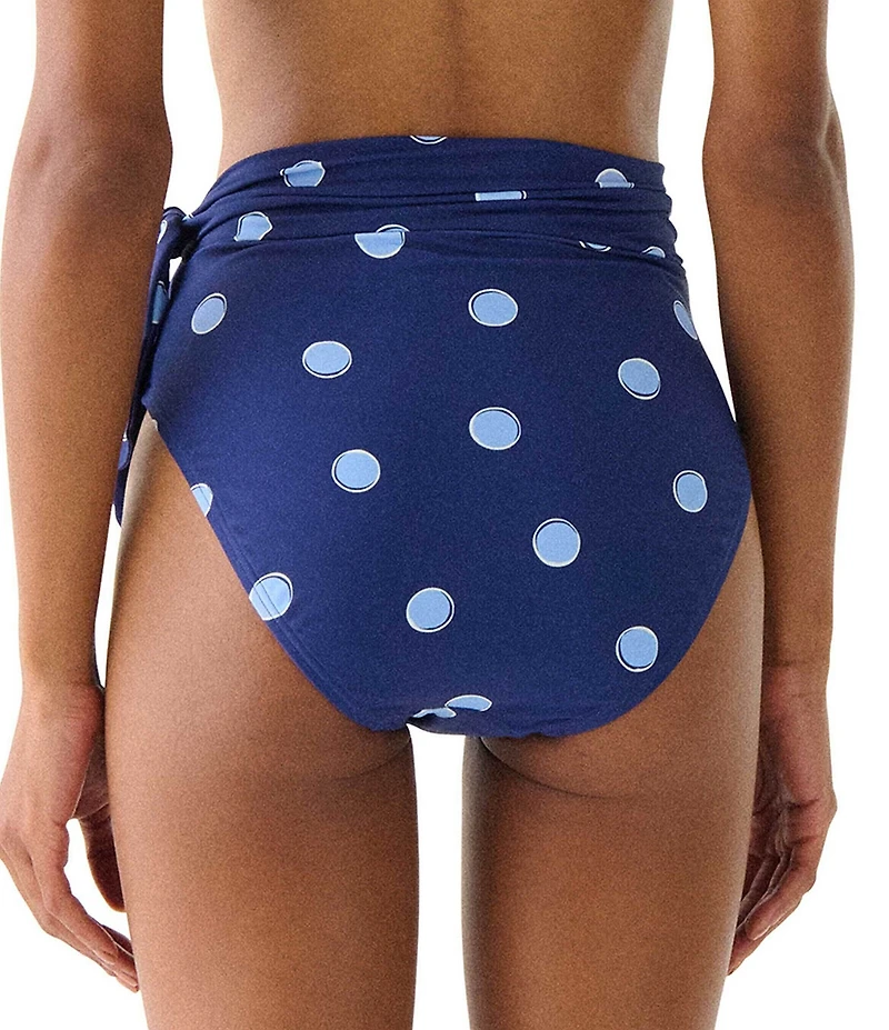 kate spade new york North Sea Downtown Dot High Waisted Pull-On Swim Bottom