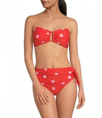 kate spade new york North Sea Downtown Dot High Waisted Pull-On Swim Bottom