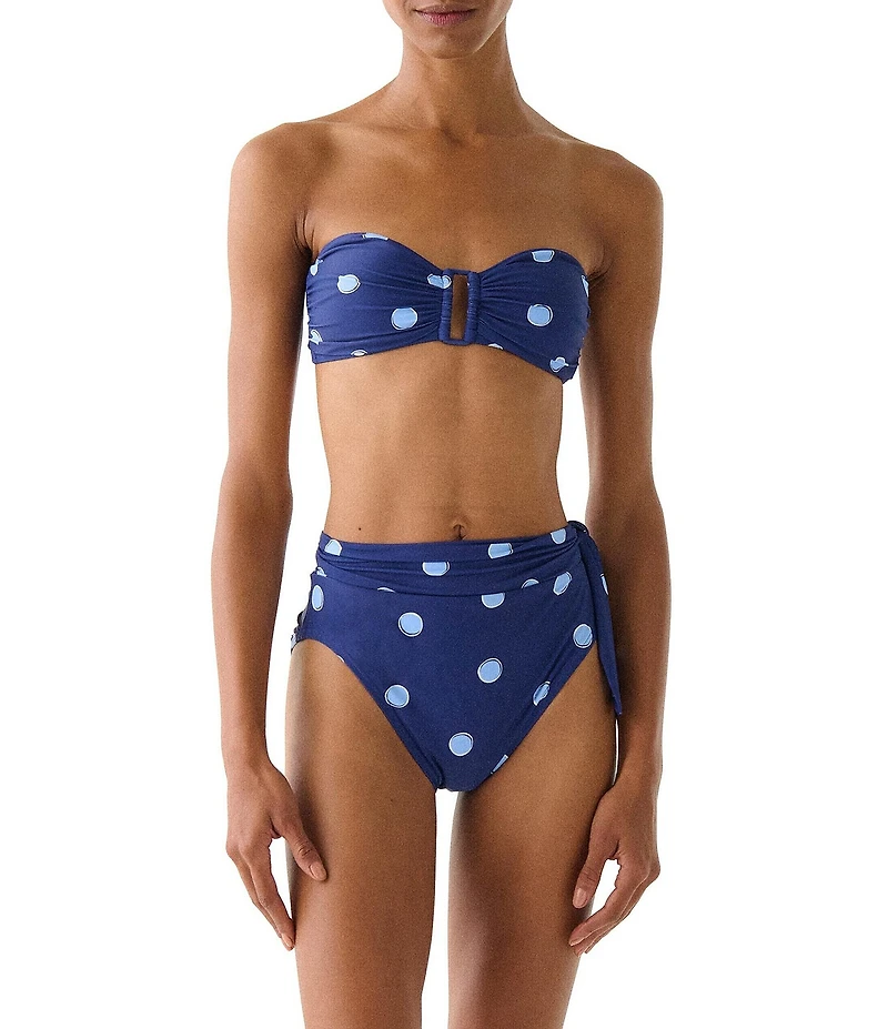kate spade new york North Sea Downtown Dot High Waisted Pull-On Swim Bottom