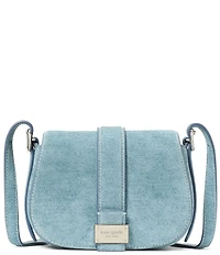 kate spade new york Nouveau Denim Suede Mini Saddle Crossbody Bag