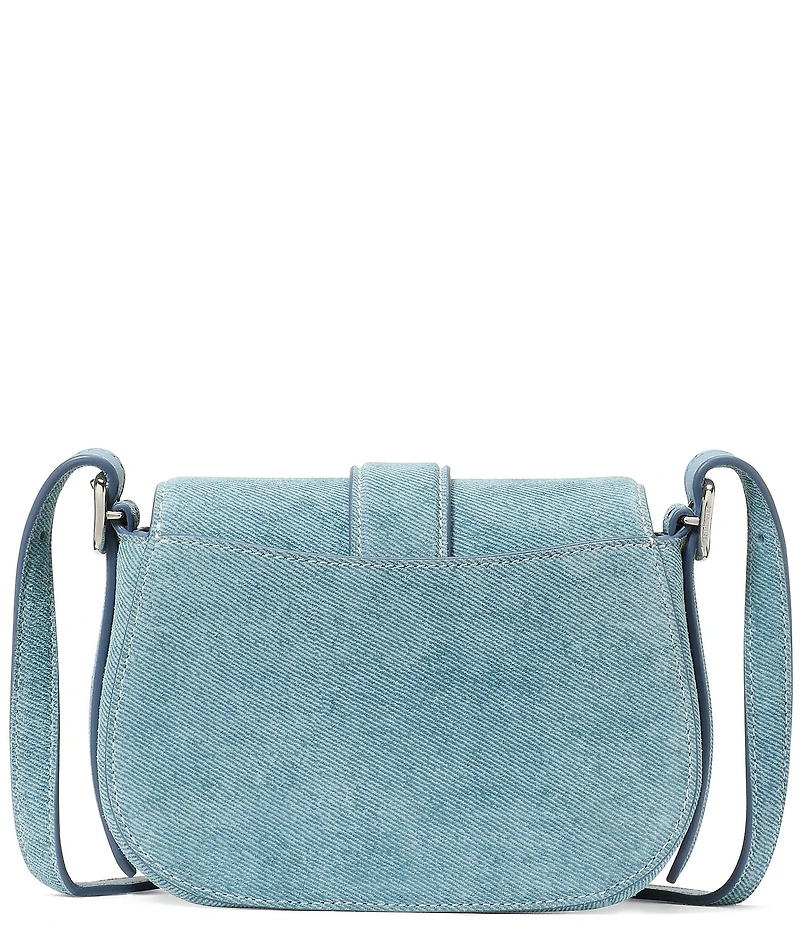 kate spade new york Nouveau Denim Suede Mini Saddle Crossbody Bag