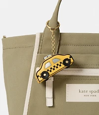 kate spade new york On A Roll Taxi Leather Bag Charm