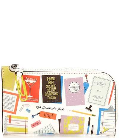 kate spade new york Page Turner Small Smooth Leather Slim Bifold Wallet
