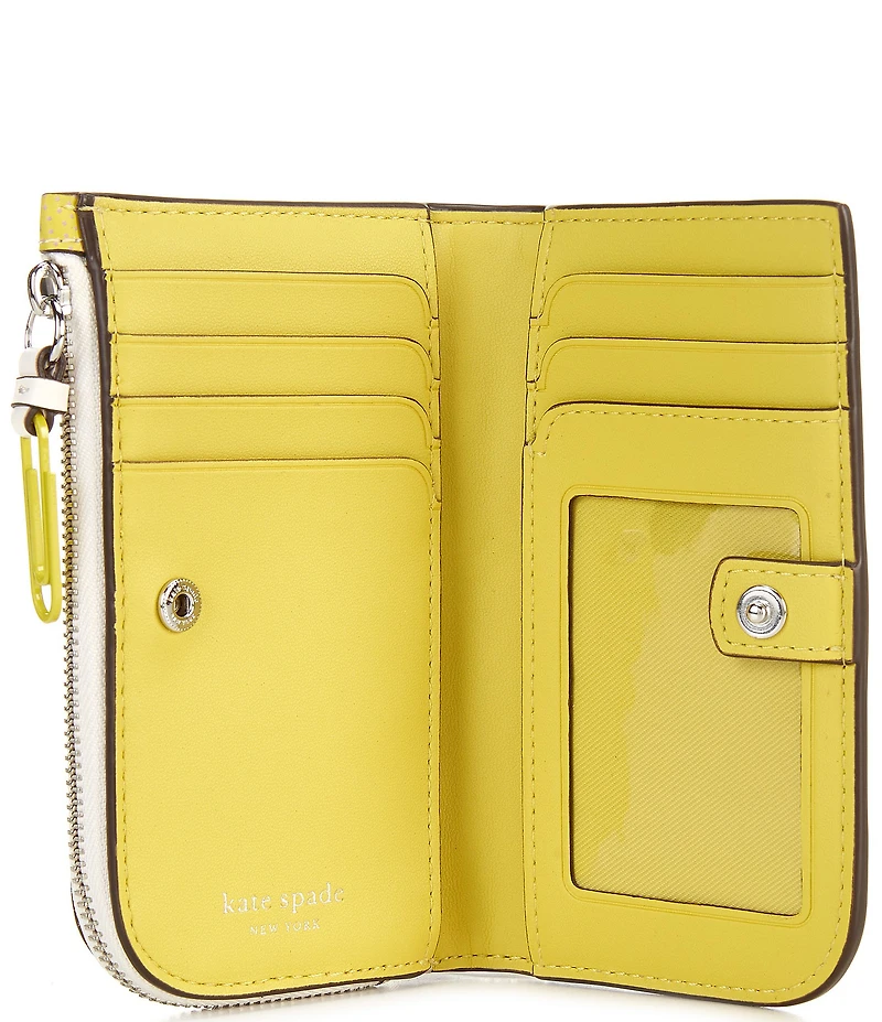kate spade new york Page Turner Small Smooth Leather Slim Bifold Wallet