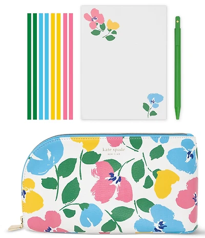 kate spade new york Painterly Bouquet Desk Essentials Pouch