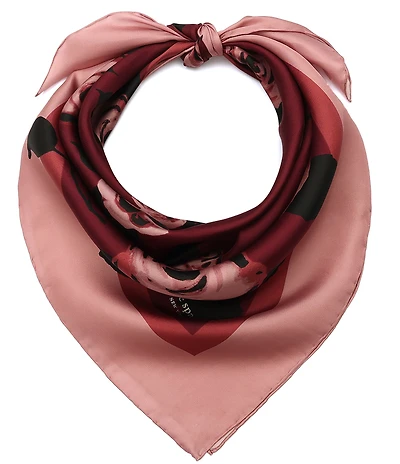kate spade new york Park Rose Silk Square Scarf