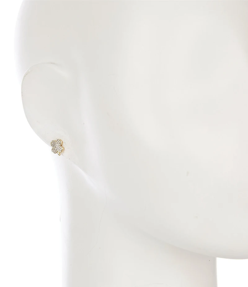 kate spade new york Pave Clover Stud Earrings