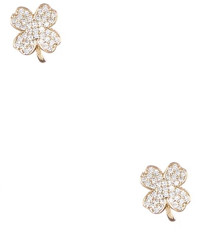 kate spade new york Pave Clover Stud Earrings