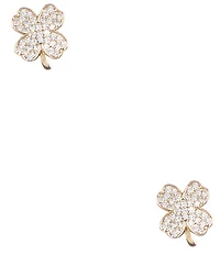 kate spade new york Pave Clover Stud Earrings