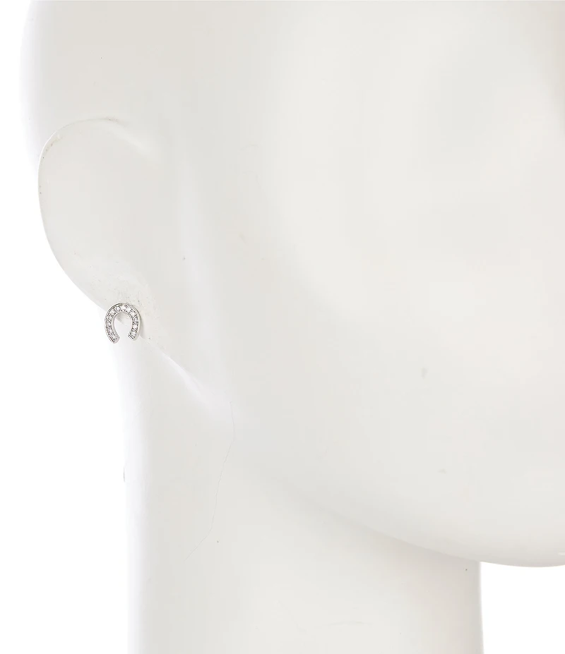 kate spade new york Pave Horseshoe Stud Earrings