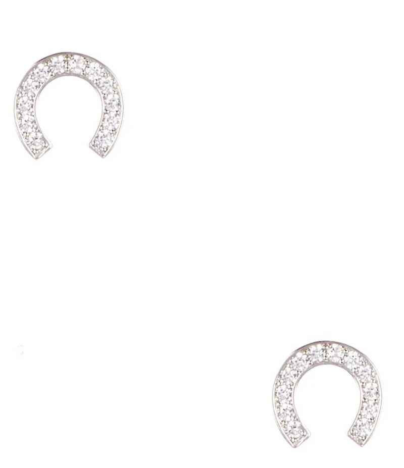 kate spade new york Pave Horseshoe Stud Earrings
