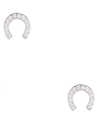 kate spade new york Pave Horseshoe Stud Earrings