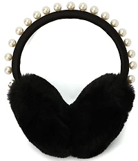 kate spade new york Pearl Embellished Faux Fur Earmuffs
