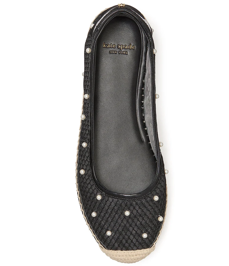 kate spade new york Pearl Fishnet Espadrille Ballet Flats