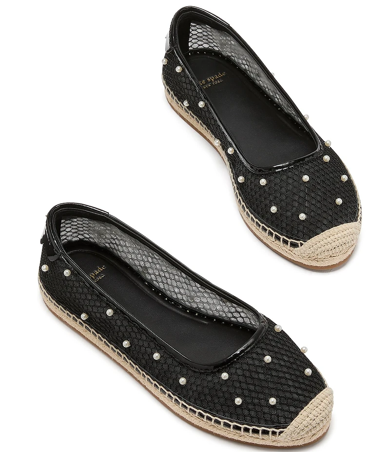 kate spade new york Pearl Fishnet Espadrille Ballet Flats
