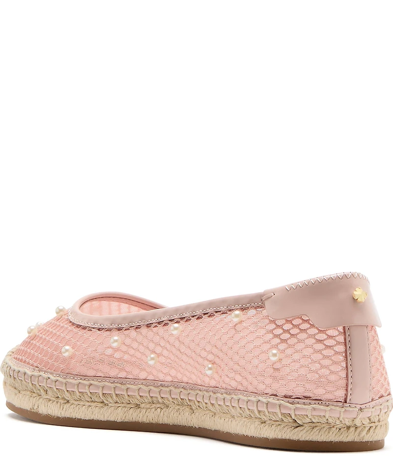 kate spade new york Pearl Fishnet Espadrille Ballet Flats