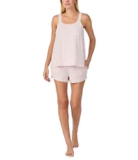 kate spade new york Pearl Strand Print Sleeveless Round Neck Jersey Knit Bridal Shorty Pajama Set
