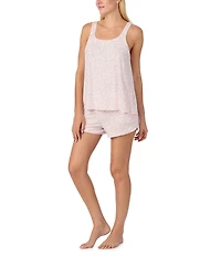 kate spade new york Pearl Strand Print Sleeveless Round Neck Jersey Knit Bridal Shorty Pajama Set