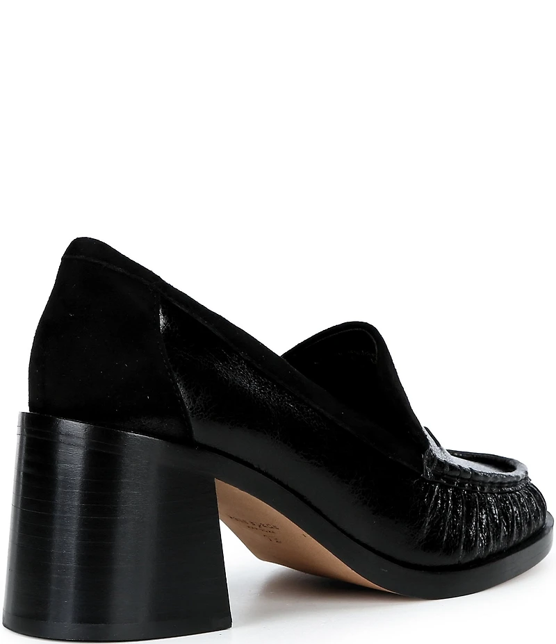 kate spade new york Penni Leather Point Toe Loafer Heels