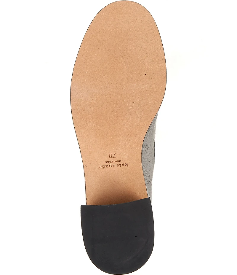 kate spade new york Penni Leather Point Toe Loafer Heels