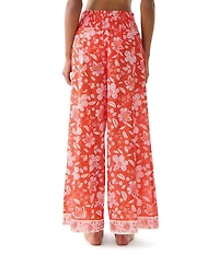 kate spade new york Pretty Paisley Wide Leg Pull-On Swim Cover-Up Pants