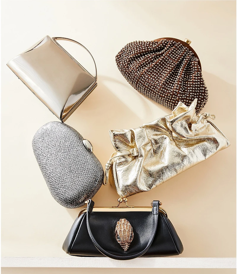 kate spade new york Rio Metallic Drawstring Clutch Shoulder Bag