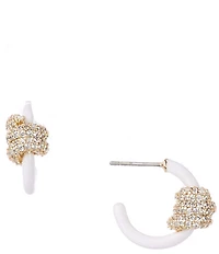 kate spade new york Ropes & Knots Enamel Pave Knot Hoop Earrings