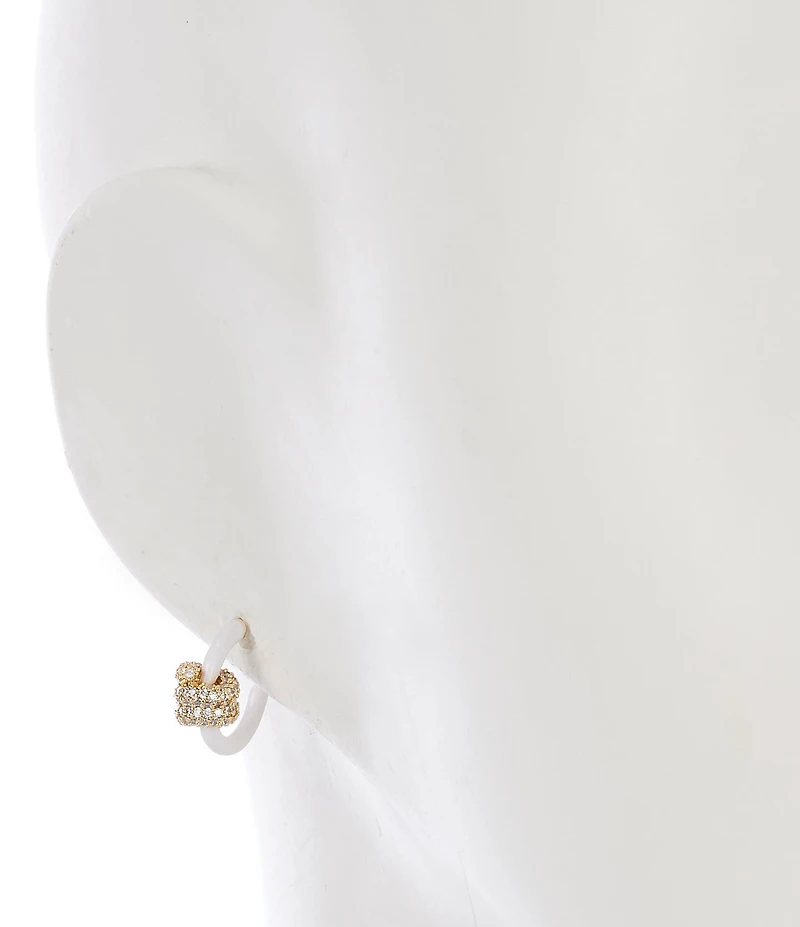 kate spade new york Ropes & Knots Enamel Pave Knot Hoop Earrings