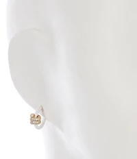 kate spade new york Ropes & Knots Enamel Pave Knot Hoop Earrings