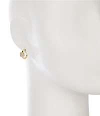 kate spade new york Ropes & Knots Pave Knot Hoop Earrings