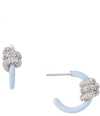 kate spade new york Ropes & Knots Enamel Pave Knot Hoop Earrings