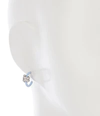 kate spade new york Ropes & Knots Enamel Pave Knot Hoop Earrings