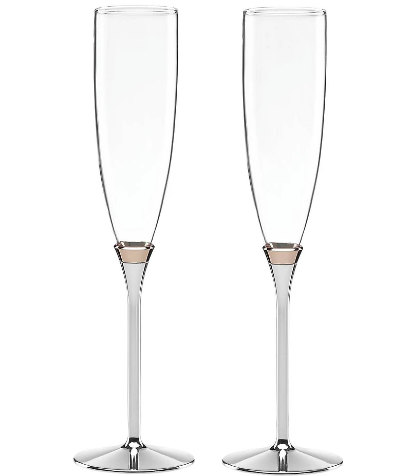 kate spade new york Rosy Glow Toasting Flute Pair