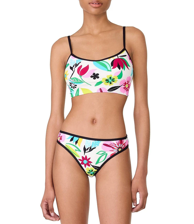 kate spade new york Safari Floral High Cut Classic Swim Bottom